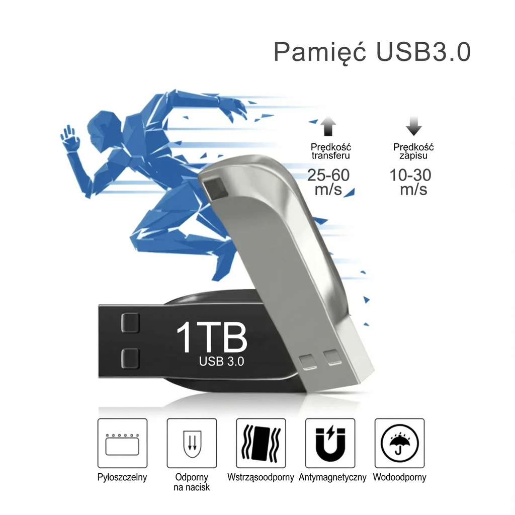 Pamięć flash USB 3.0 | Szybki transfer danych 0,032 kg 2