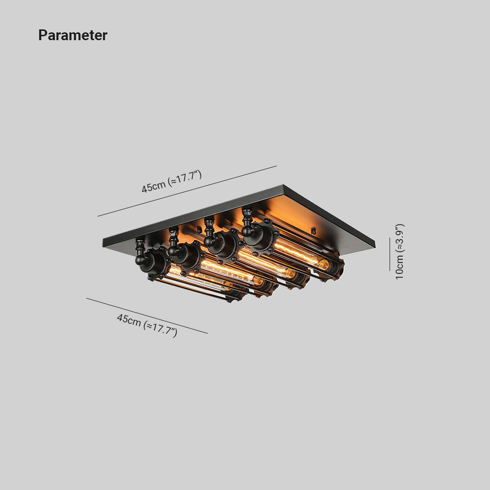 Plafon Epoch | Industrialna lampa sufitowa 4xE27 | 1.5kg 5