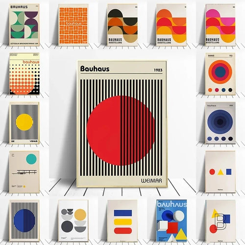 Plakat Bauhaus | Minimalistyczny Design na Płótnie 0,5 kg 0