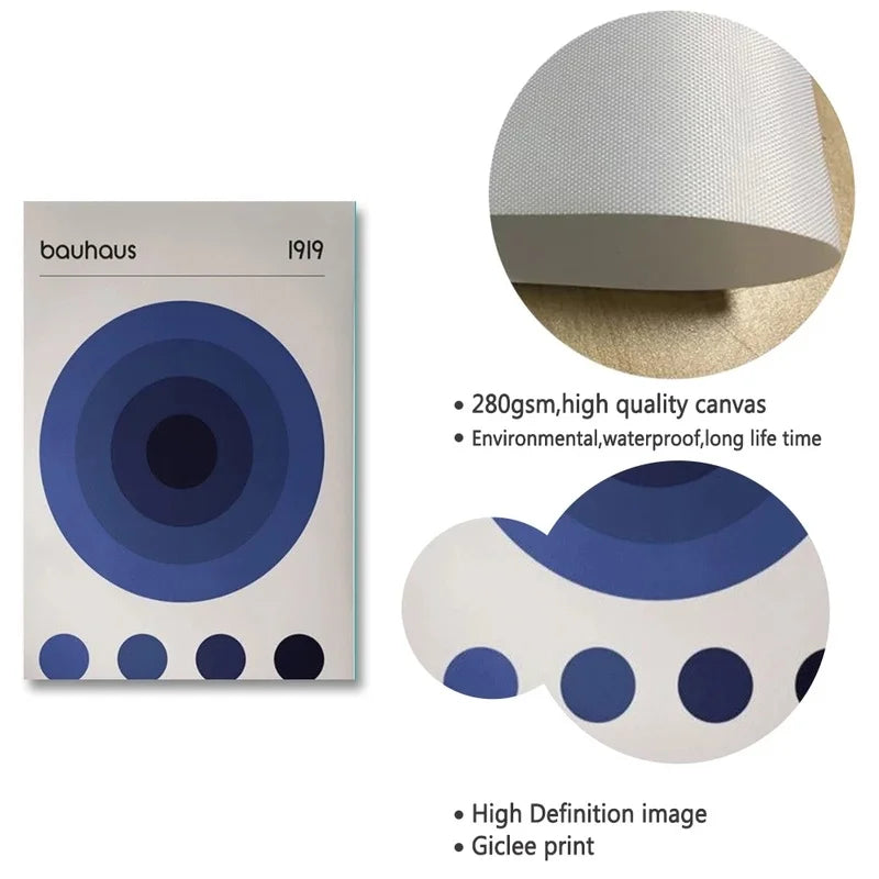 Plakat Bauhaus | Minimalistyczny Design na Płótnie 0,5 kg 4