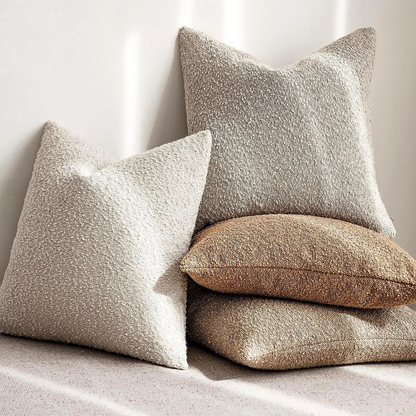 Poduszka Dekoracyjna Tulum z Luksusowej Tkaniny Boucle 45x45 cm – Elegancki Minimalistyczny Design do Salonu 1