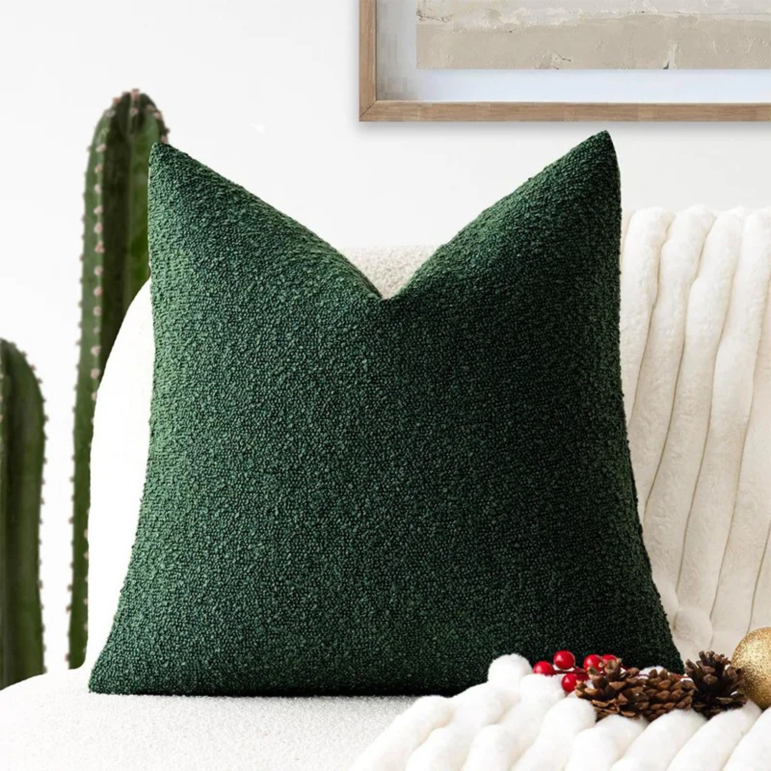 Poduszka Dekoracyjna Tulum z Luksusowej Tkaniny Boucle 45x45 cm – Elegancki Minimalistyczny Design do Salonu 10
