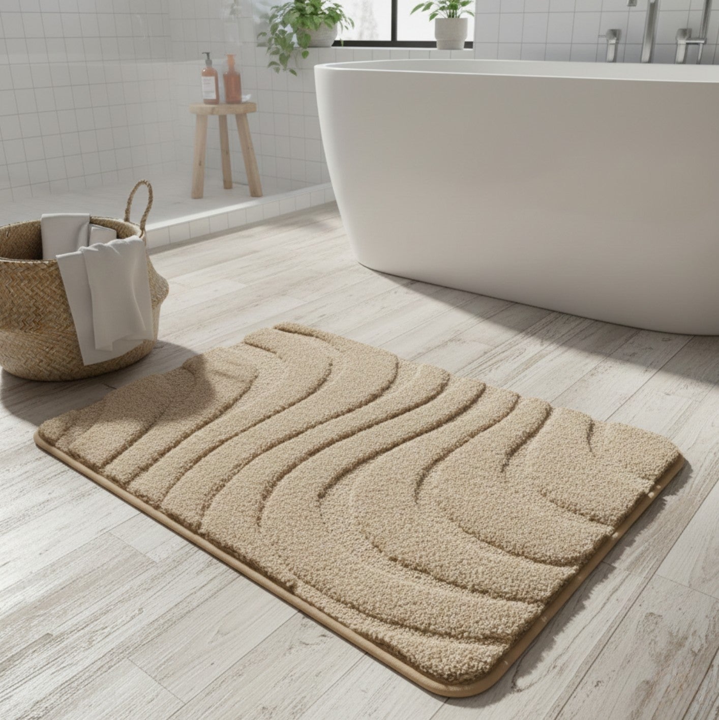 Flokowana Mata Łazienkowa