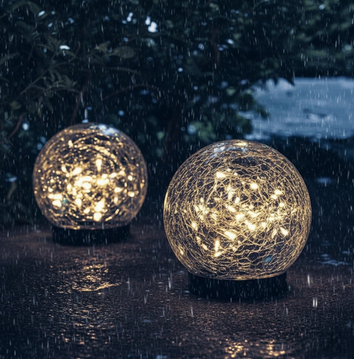 Solarglas-Kugel | Wasserdicht und automatisch