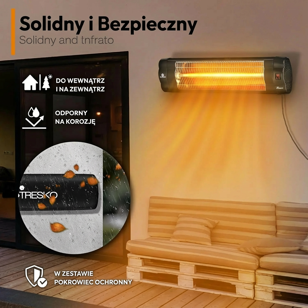 Promiennik Ścienny InfraCalm | Ogrzewanie Podczerwone 2,5 kg 2