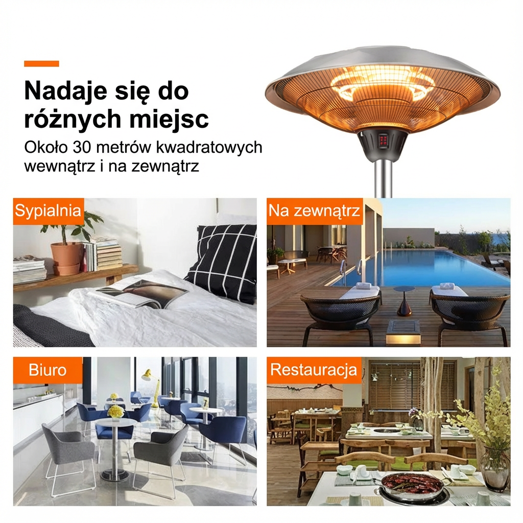 Promiennik tarasowy | Ogrzewanie podczerwienią 10 kg 1
