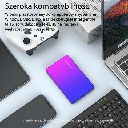 Przenośny dysk zewnętrzny | Szybki transfer danych 0,5 kg 1