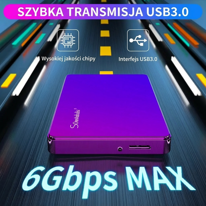 Przenośny dysk zewnętrzny | Szybki transfer danych 0,5 kg 2