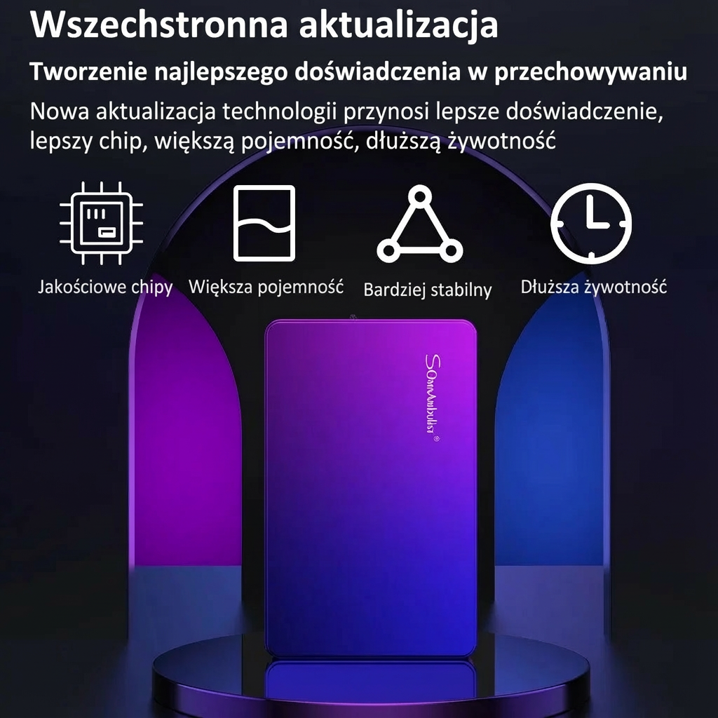 Przenośny dysk zewnętrzny | Szybki transfer danych 0,5 kg 3