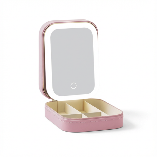 Pudełko Kosmetyczne Lumi | Organizer Z Lustrem LED 0,5kg 0