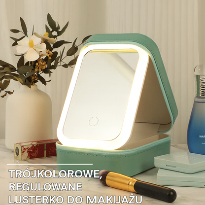 Pudełko Kosmetyczne Lumi | Organizer Z Lustrem LED 0,5kg 1