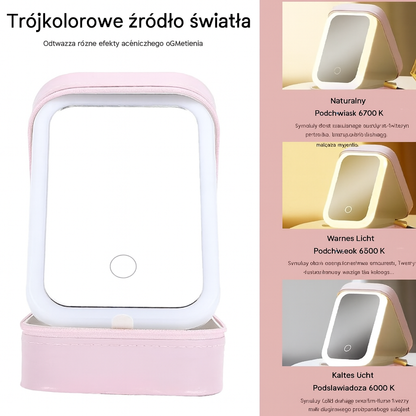 Pudełko Kosmetyczne Lumi | Organizer Z Lustrem LED 0,5kg 2