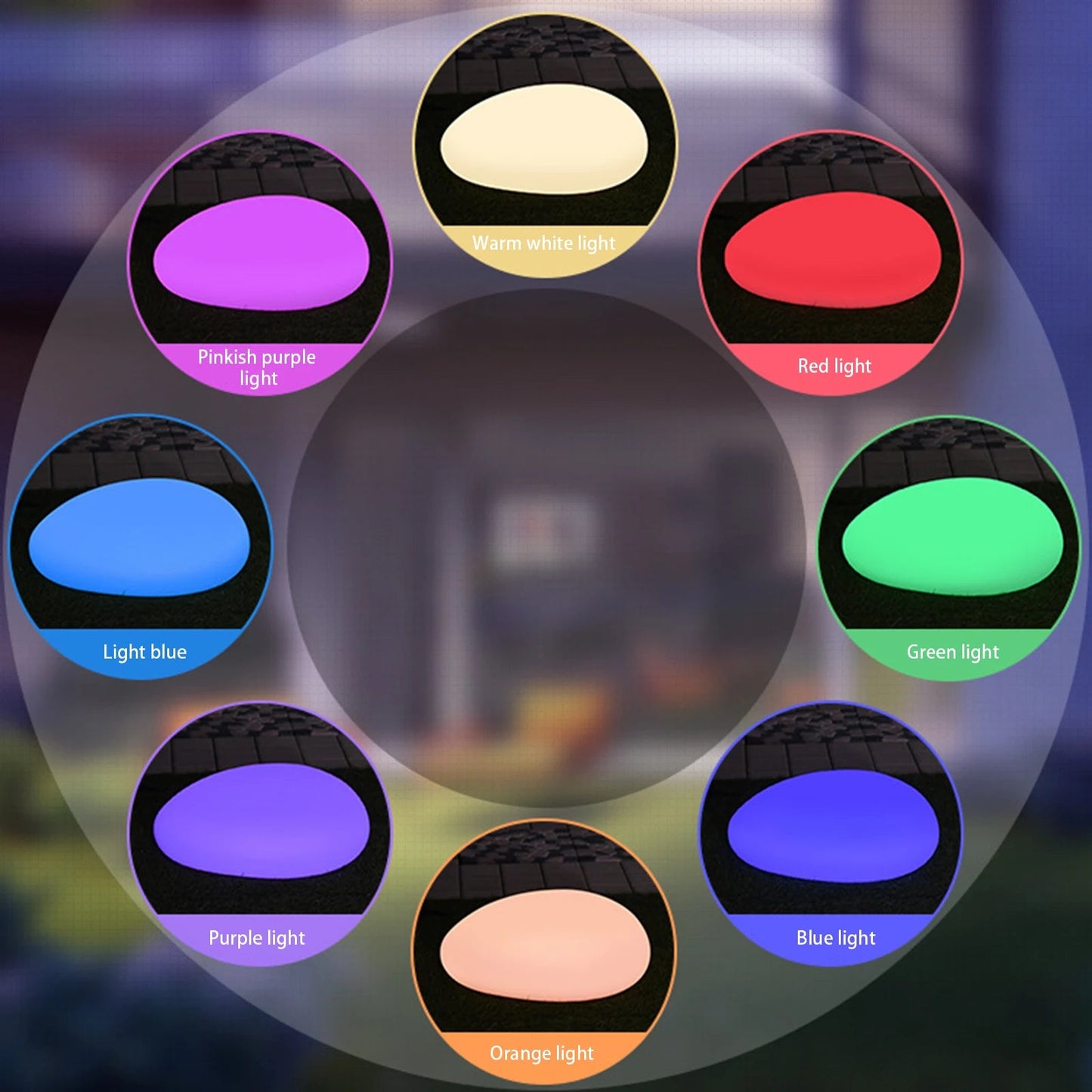 Słoneczny kamień tarasowy | Oświetlenie LED 0,5 kg 5