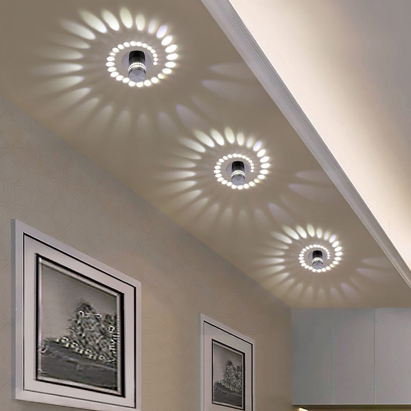 Spiralna Lampa Sufitowa LED | Nowoczesne Oświetlenie Sufitowe z Możliwością Montażu na Ścianach 0