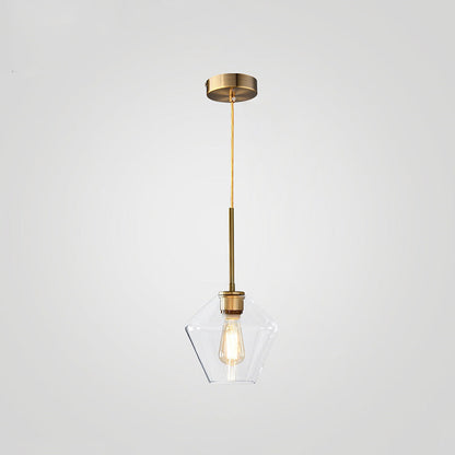 Szklana Lampa Wisząca Industrialna z Przezroczystym Kloszem – Lampa do Salonu E27, 220V, Elegancki Design 0