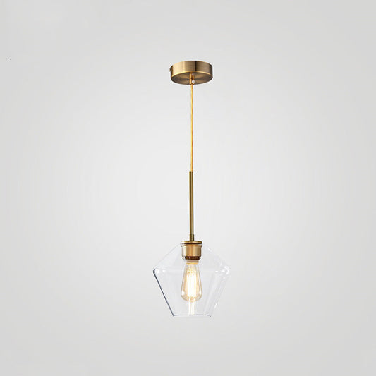 Szklana Lampa Wisząca Industrialna z Przezroczystym Kloszem – Lampa do Salonu E27, 220V, Elegancki Design 0