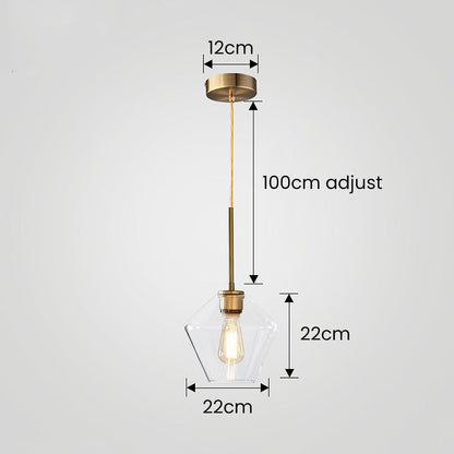Szklana Lampa Wisząca Industrialna z Przezroczystym Kloszem – Lampa do Salonu E27, 220V, Elegancki Design 6