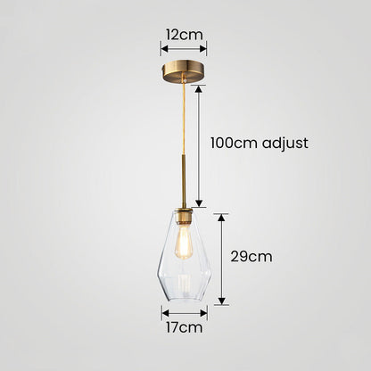 Szklana Lampa Wisząca Industrialna z Przezroczystym Kloszem – Lampa do Salonu E27, 220V, Elegancki Design 8
