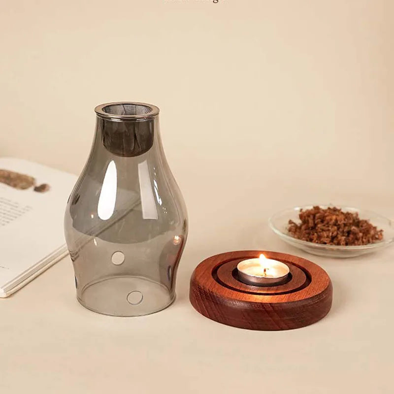 Szklany Świecznik | Żaroodporne Szkło 0,5 kg 1