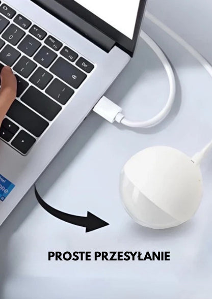 Magisk 3D Krystallkule – Holografisk Lampe med Lyd