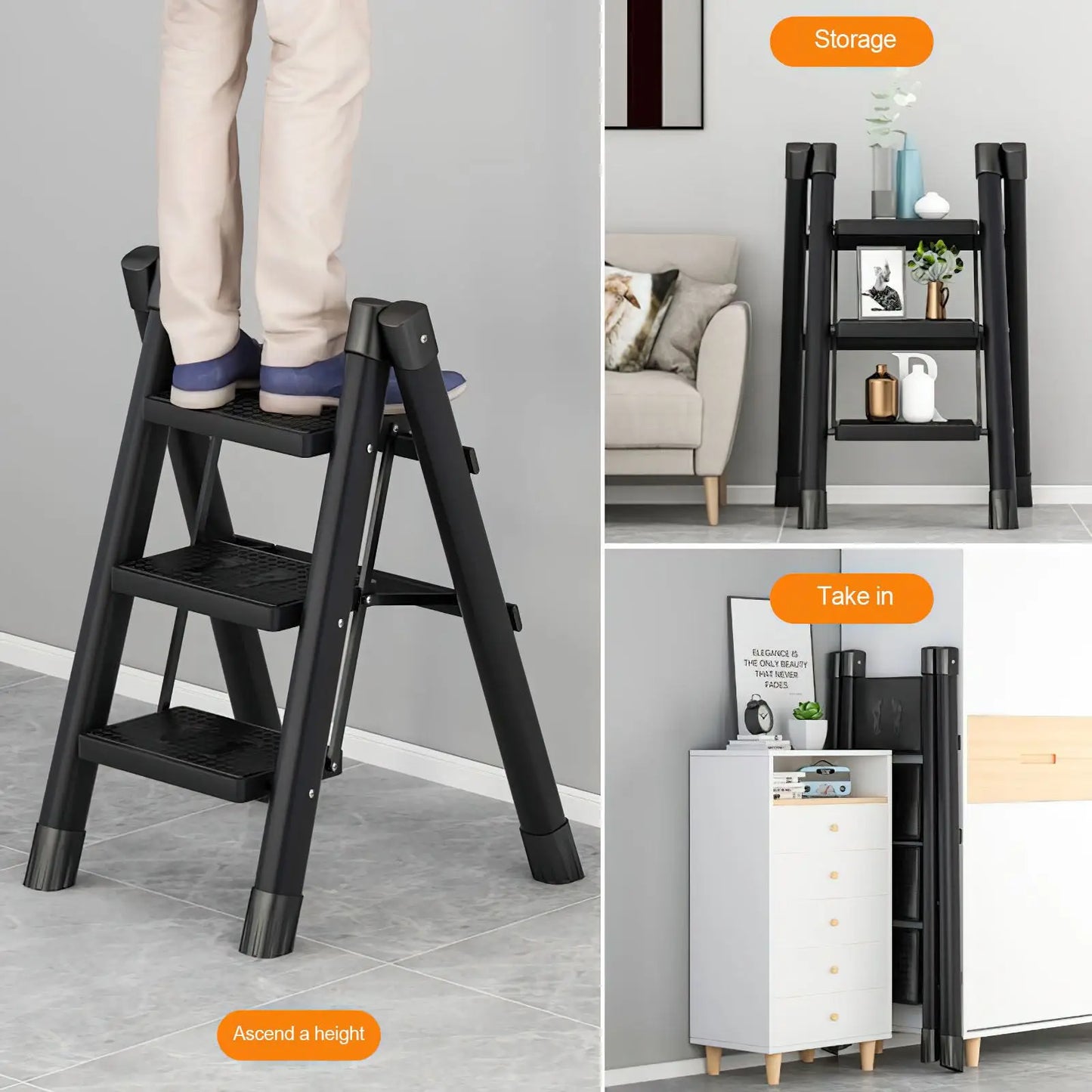 Wielofunkcyjna Drabina Składana | Nośność 120kg, Waga 5kg 3