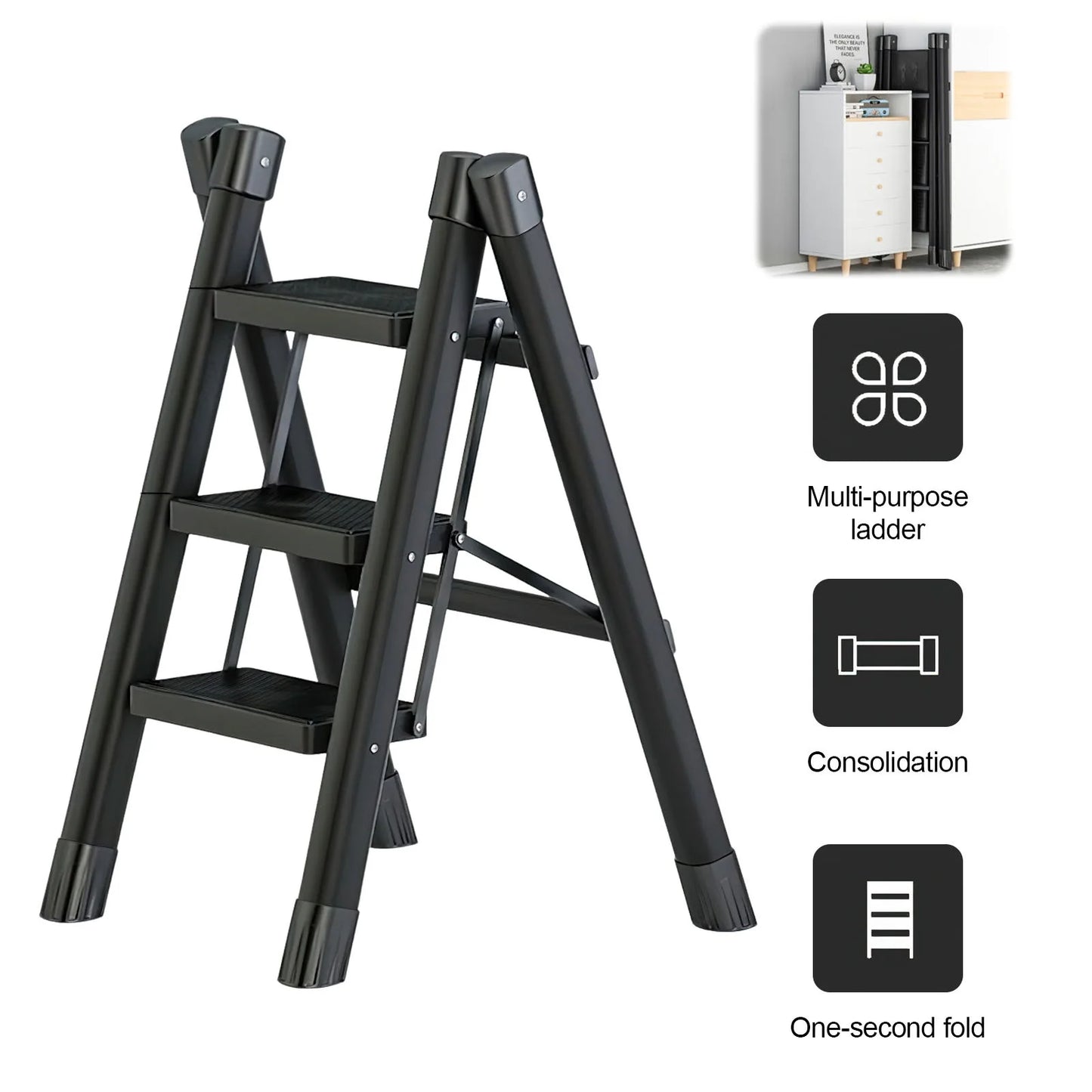 Wielofunkcyjna Drabina Składana | Nośność 120kg, Waga 5kg 6