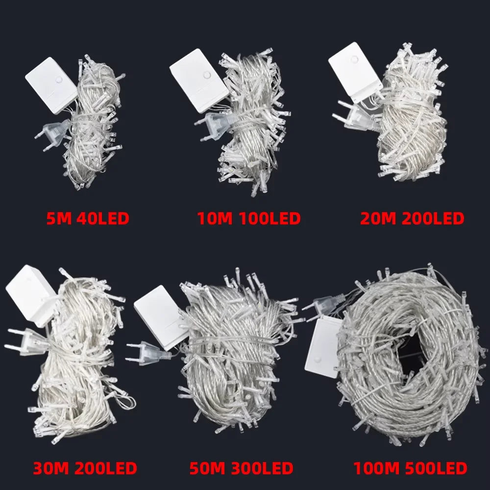 Wróżka bożonarodzeniowa | Wielokolorowe łańcuchy świetlne 8 trybów 5