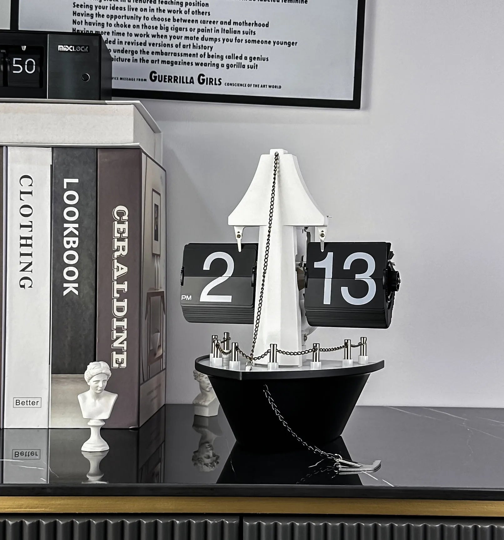 Zegar Flip Page Vintage | Automatyczne Przewracanie Stron 0,36 kg 12