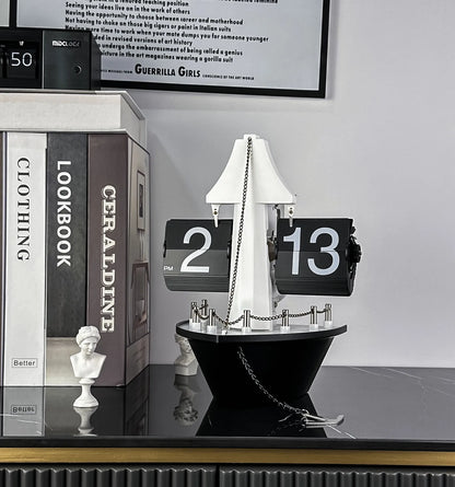 Zegar Flip Page Vintage | Automatyczne Przewracanie Stron 0,36 kg 12