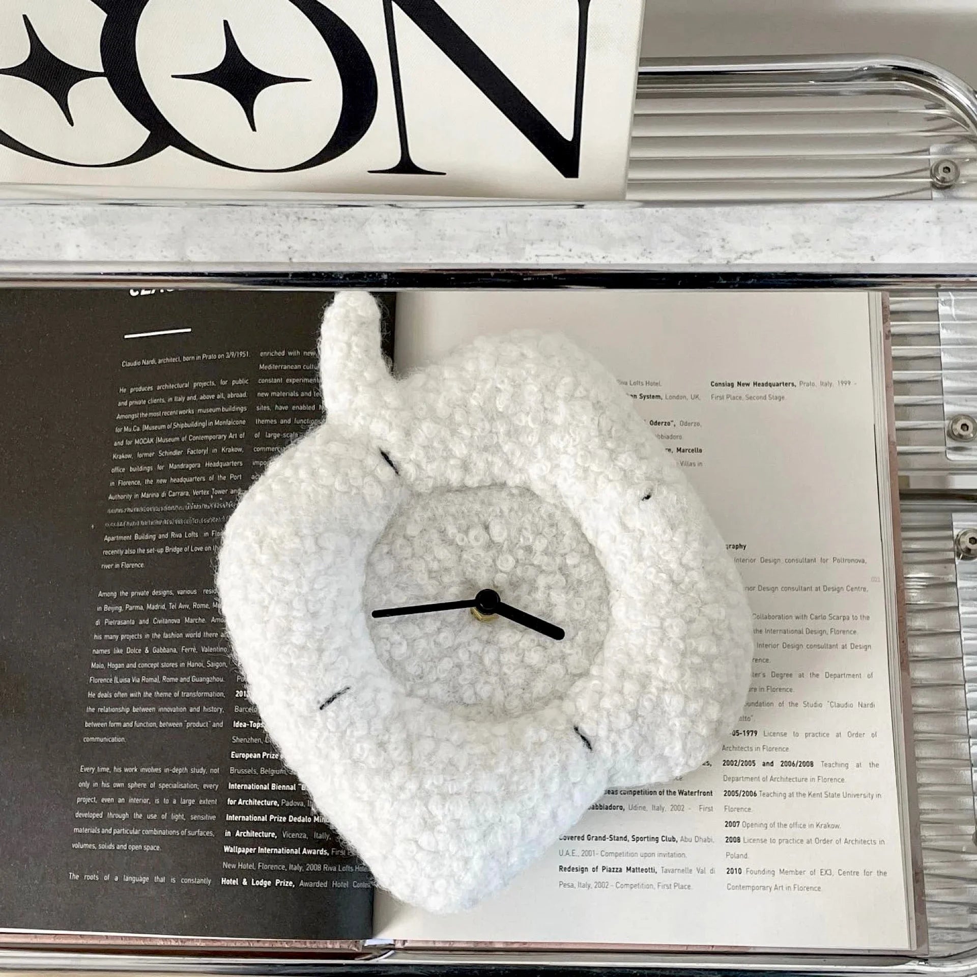 Zegar Ścienny Z Tkaniny | Kreatywny Design 0.5kg do Salonu 4