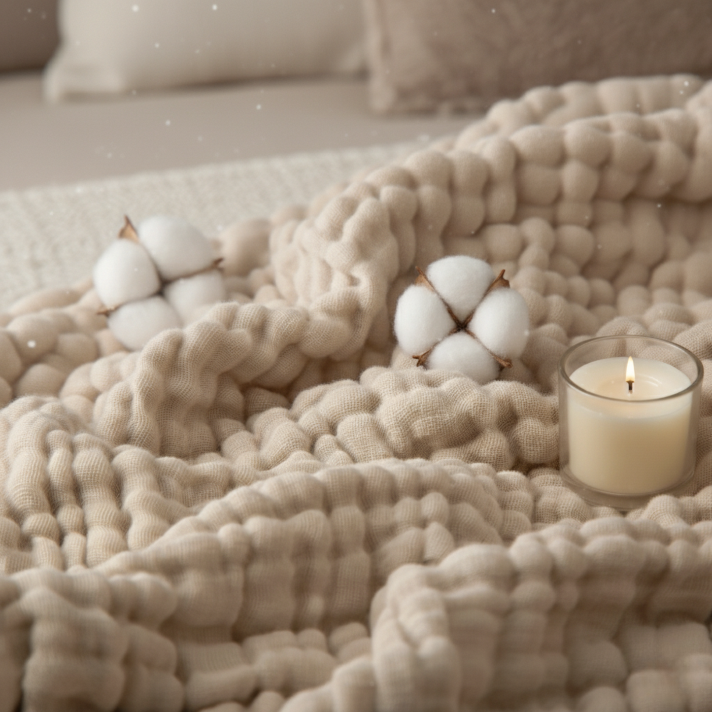 Zimowy Koc Muślinowy | 100% Bawełna | 1,5 kg 3