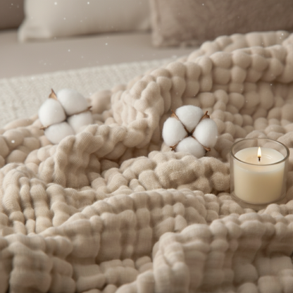 Zimowy Koc Muślinowy | 100% Bawełna | 1,5 kg 3