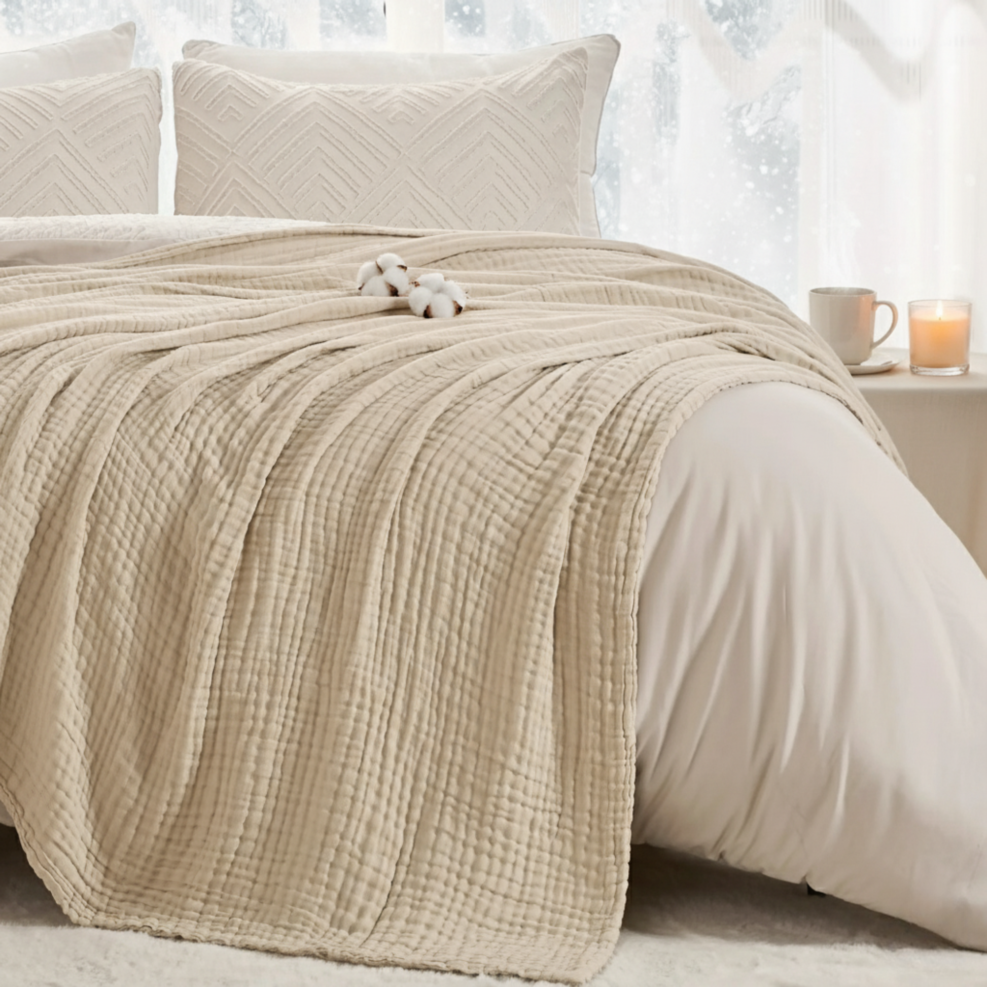 Zimowy Koc Muślinowy | 100% Bawełna | 1,5 kg 5