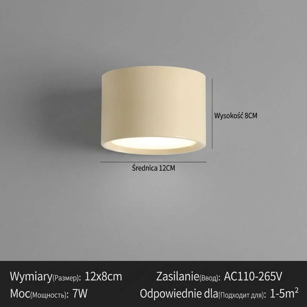 Nordycka lampa sufitowa LED | Minimalistyczny design 1,5 kg