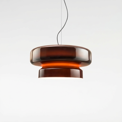 Lampa wisząca ze szkła artystycznego