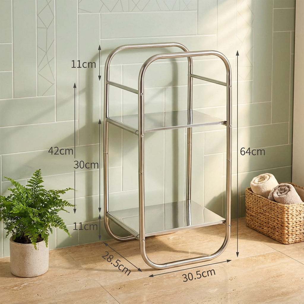 Wielopoziomowy Stojak Łazienkowy | Stal Węglowa 0,5 kg