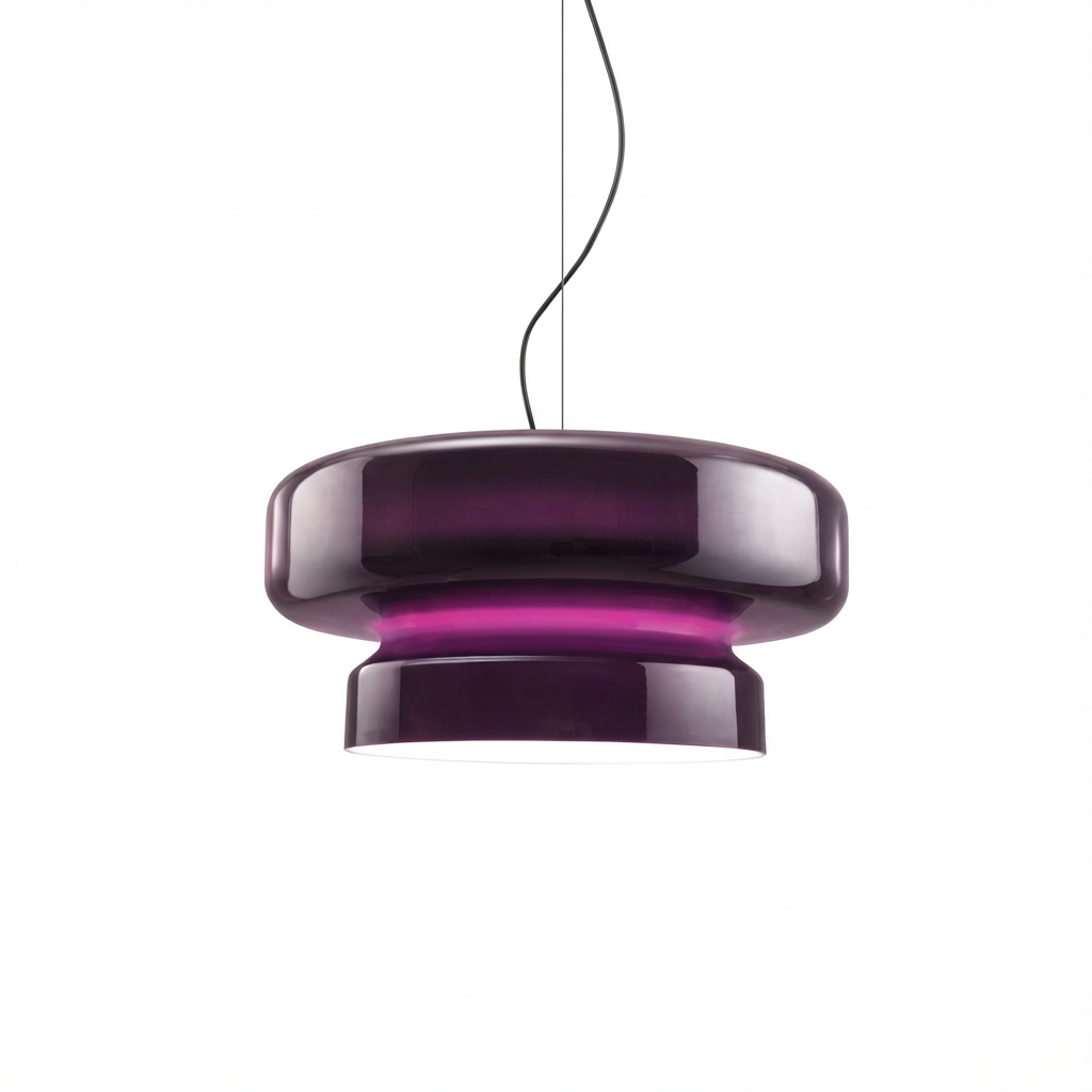 Lampa wisząca ze szkła artystycznego