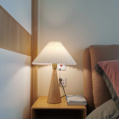 Drewniana Lampa Stołowa