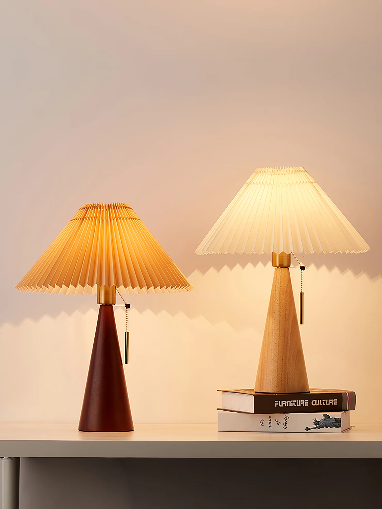Drewniana Lampa Stołowa