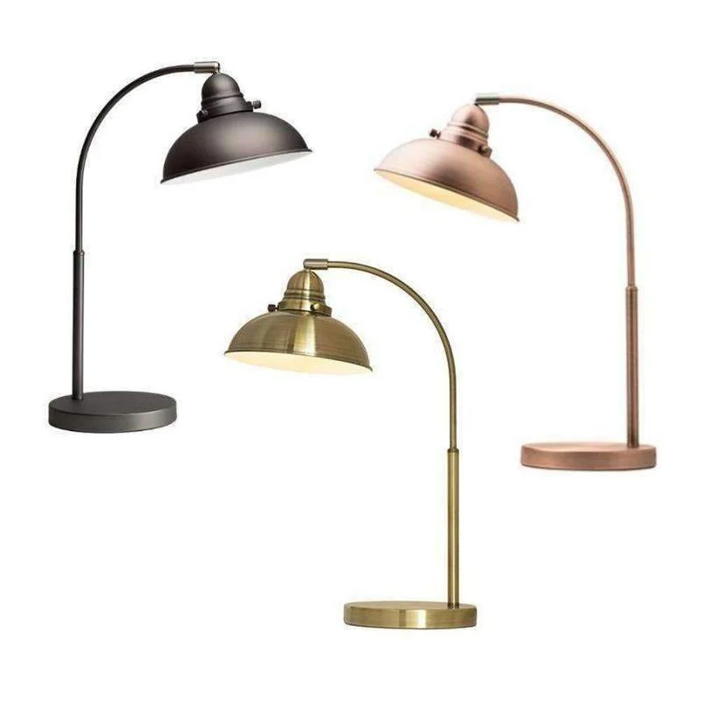 Lampa biurkowa i stołowa w stylu vintage z metalu