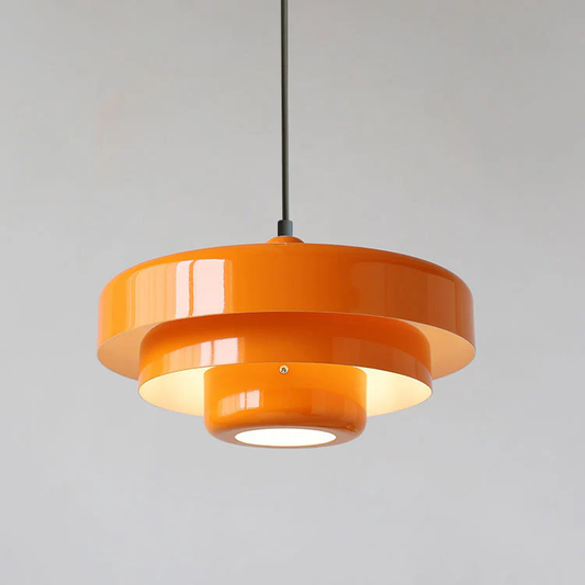 Nordycka Vintage wielowarstwowa okrągła metalowa lampa wisząca