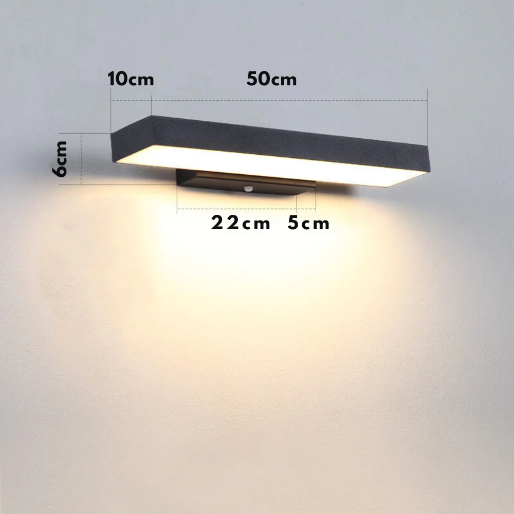 Moderna arandela de parede LED minimalista e à prova de água
