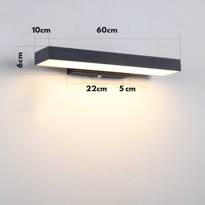 Moderna arandela de parede LED minimalista e à prova de água