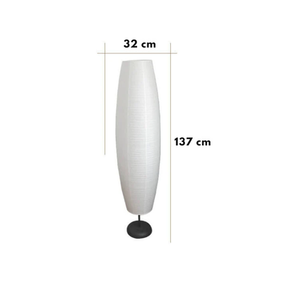 Nordycka minimalistyczna stojąca lampa podłogowa z kloszem z papieru ryżowego