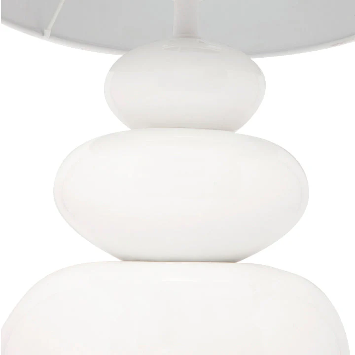 Biała Ceramiczna Lampa stołowa KOA