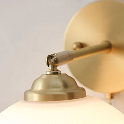 Nordycka Paskowana Mlecznobiała Szklana Mosiężna lampa