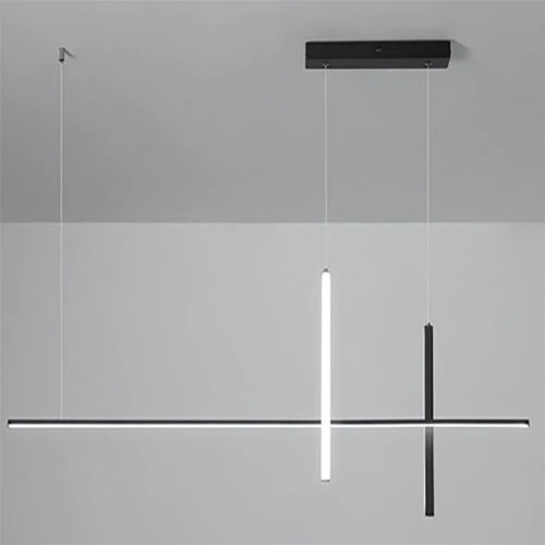 Nowoczesny minimalistyczny podłużny żyrandol LED