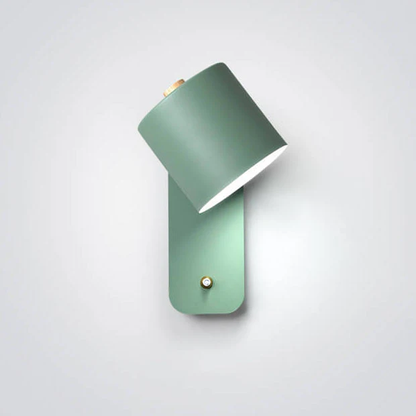 Otočná nástěnná lampa ve tvaru válce