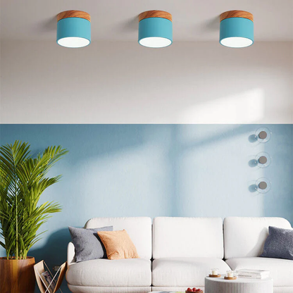 Skandynawska Macaronowa Jednolita Kolorowa Lampa LED na Sufit