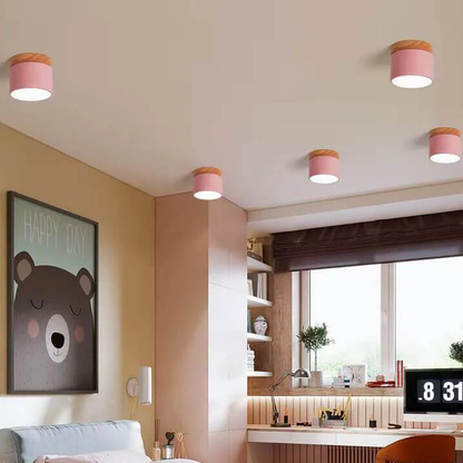 Skandynawska Macaronowa Jednolita Kolorowa Lampa LED na Sufit